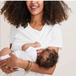 HATCH nursing T shirt - white size 1